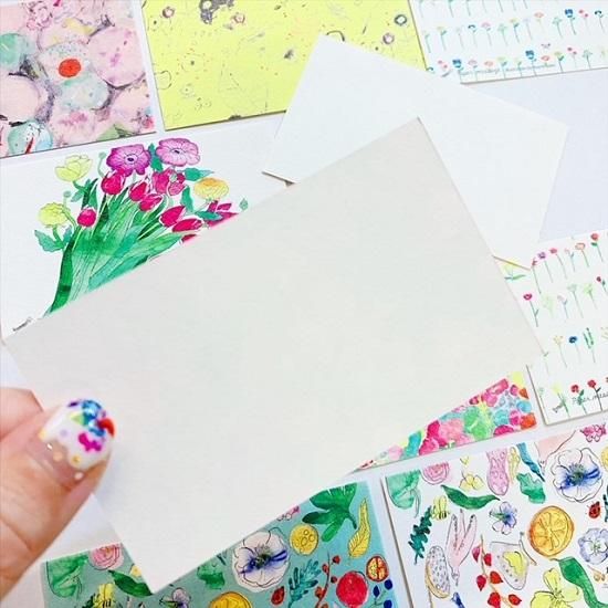 名刺サイズカードセット「花」 - Papermessaage