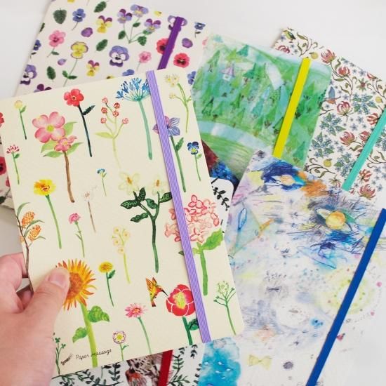 紙ファイル「グロリオサとブルースター 白」 - Papermessaage