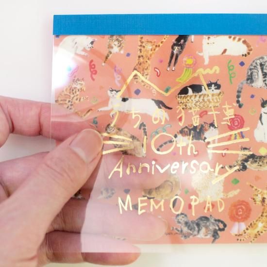 猫博vol.10 スクエアメモパッド「紙吹雪と猫」 - Papermessaage