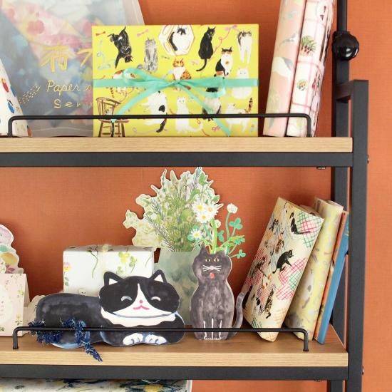 猫博vol.10 すけすけのブックカバー「リボンと猫」 - Papermessaage