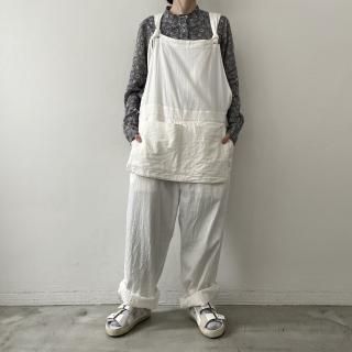 TOUJOURS<br> Carpenter Overalls / White