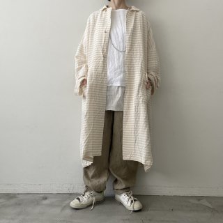 RISA NAKAMURA <br> COAT Q / Natural Stripe<img class='new_mark_img2' src='https://img.shop-pro.jp/img/new/icons64.gif' style='border:none;display:inline;margin:0px;padding:0px;width:auto;' />