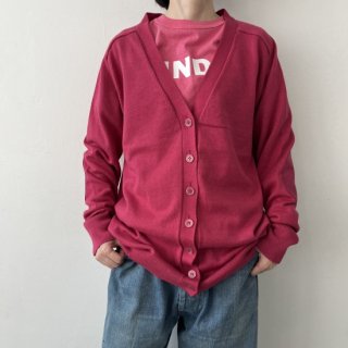 R&D.M.Co- <br> C/ CA ELBOW PATCH V NECK CARDIGAN / Pink