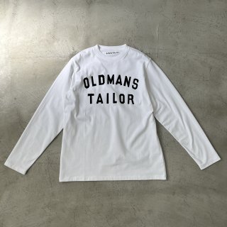OLDMAN'S TAILOR OMT PRINT CREW L/S TEE / White
