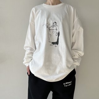 VENT & LOOP <br> APRON L/S TEE WHITE<img class='new_mark_img2' src='https://img.shop-pro.jp/img/new/icons64.gif' style='border:none;display:inline;margin:0px;padding:0px;width:auto;' />