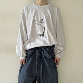 VENT & LOOP <br> APRON L/S TEE GREY<img class='new_mark_img2' src='https://img.shop-pro.jp/img/new/icons64.gif' style='border:none;display:inline;margin:0px;padding:0px;width:auto;' />