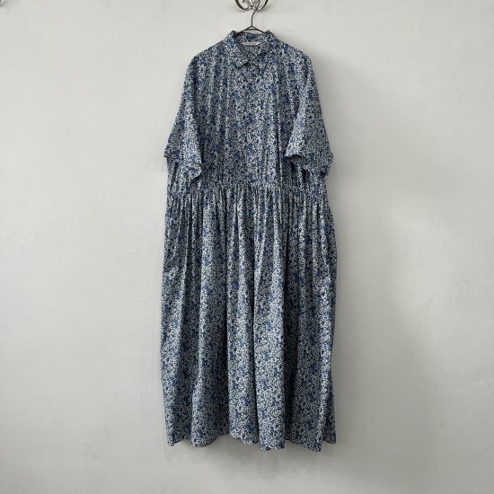 22AW TOUJOURS Classic Gathered Dress - ロングワンピース