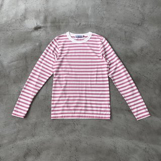 R&D.M.Co-  GAUZE BORDER MEN'S  L/T SHIRT / Pink<img class='new_mark_img2' src='https://img.shop-pro.jp/img/new/icons64.gif' style='border:none;display:inline;margin:0px;padding:0px;width:auto;' />