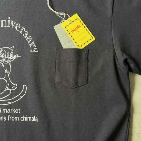 chimala 5TH ANNIVERSARY CAT TEE / Charcoal - ＋ING MARKET