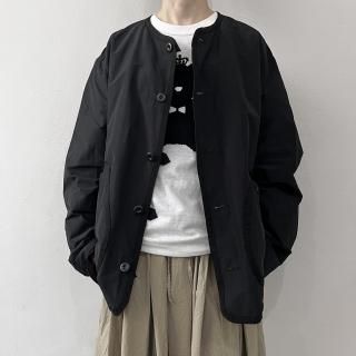 OLDMAN'S TAILOR <br>NO COLLAR R-L BLOUSON / BLACK<img class='new_mark_img2' src='https://img.shop-pro.jp/img/new/icons64.gif' style='border:none;display:inline;margin:0px;padding:0px;width:auto;' />