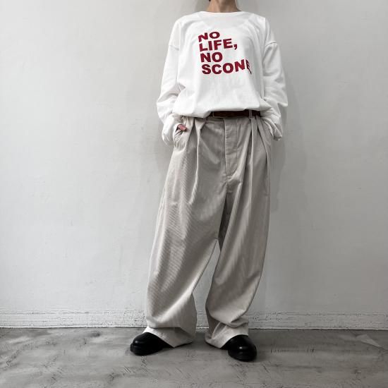 VENT &LOOP NO LIFE, NO SCONE. L / S TEE / White - ＋ING MARKET