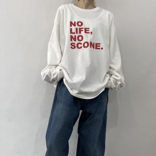 VENT &LOOP <br> NO LIFE, NO SCONE. L / S TEE / White