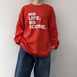 Special Holiday  Box <br> NO LIFE, NO SCONE. L / S TEE. / Tomato