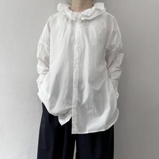 TOUJOURS  Ruffle Collar Baggy Shirt / White<img class='new_mark_img2' src='https://img.shop-pro.jp/img/new/icons64.gif' style='border:none;display:inline;margin:0px;padding:0px;width:auto;' />