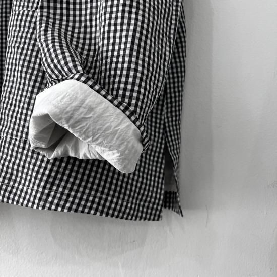apuntob Jacket Vichy Linen and Cotton / Cement - ＋ING MARKET