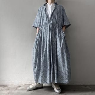 TOUJOURS<br> Short Sleeve Classic Gathered Dress / Ivory<img class='new_mark_img2' src='https://img.shop-pro.jp/img/new/icons64.gif' style='border:none;display:inline;margin:0px;padding:0px;width:auto;' />