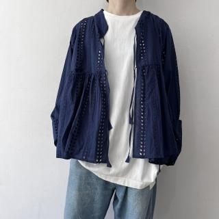 TOUJOURS<br> Rabari Jacket / Indigo Navy Stripe<img class='new_mark_img2' src='https://img.shop-pro.jp/img/new/icons64.gif' style='border:none;display:inline;margin:0px;padding:0px;width:auto;' />