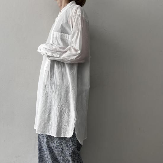 TOUJOURS Classic Band Collar Shirt - ＋ING MARKET