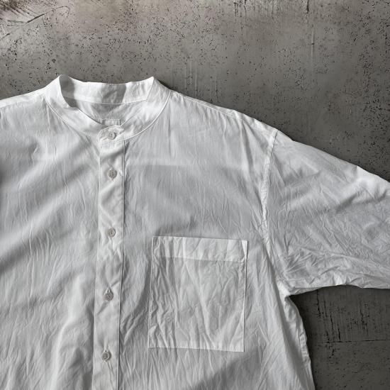 【新品未使用】TOUJOURS Band CollarShirt 24aw TOUJOURS Classic Band Collar Shirt - ＋ING MARKET