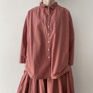 ALBUM DI FAMIGLIA<br> SHORT COLLAR SHIRT TC / Coral