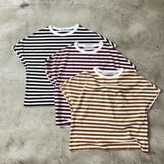 R&D.M.Co- <br> GAUZE BORDER DROP T SHIRT<img class='new_mark_img2' src='https://img.shop-pro.jp/img/new/icons64.gif' style='border:none;display:inline;margin:0px;padding:0px;width:auto;' />
