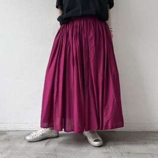 R&D.M.Co-<br> GARMENT DYE COTTON SILK GATHER GUM SKIRT / Pansy<img class='new_mark_img2' src='https://img.shop-pro.jp/img/new/icons64.gif' style='border:none;display:inline;margin:0px;padding:0px;width:auto;' />