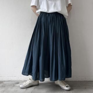 R&D.M.Co-<br> GARMENT DYE COTTON SILK GATHER GUM SKIRT / Navy<img class='new_mark_img2' src='https://img.shop-pro.jp/img/new/icons64.gif' style='border:none;display:inline;margin:0px;padding:0px;width:auto;' />
