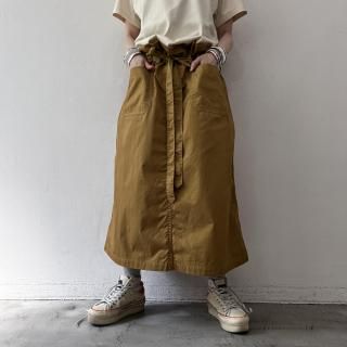 R&D.M.Co- <br> GARMENT DYE TWILL COTTON TIE STRING BOX SKIRT 
