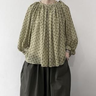 R&D.M.Co-<br>VIOLET GATHER SMOCK / Earth
