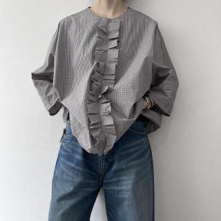 apuntob<br> Shirt micro tartan popeline / Gray<img class='new_mark_img2' src='https://img.shop-pro.jp/img/new/icons64.gif' style='border:none;display:inline;margin:0px;padding:0px;width:auto;' />