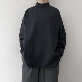 ALWEL MOCK NECK PO SHIRTS / Ink Black