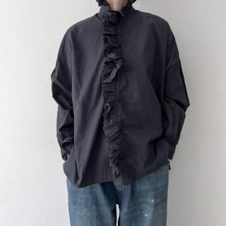 TOUJOURS Ruffle Shirt / Ink<img class='new_mark_img2' src='https://img.shop-pro.jp/img/new/icons64.gif' style='border:none;display:inline;margin:0px;padding:0px;width:auto;' />