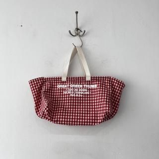 R&D.M.Co- <br> GINGHAM CHECK FLOWER MARKET BAG <img class='new_mark_img2' src='https://img.shop-pro.jp/img/new/icons64.gif' style='border:none;display:inline;margin:0px;padding:0px;width:auto;' />