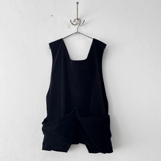 TOUJOURS Back Cross Work Vest / Midnight - ＋ING MARKET