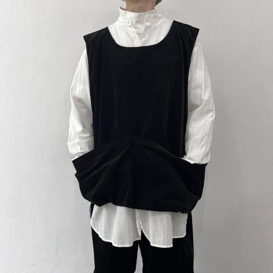 TOUJOURS Back Cross Work Vest / Midnight - ＋ING MARKET