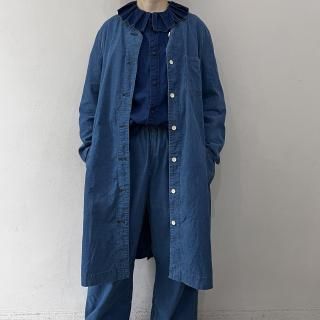 R&D.M.Co- <br> INDIGO LIGHT CORDUROY V-NECK WORK COAT<img class='new_mark_img2' src='https://img.shop-pro.jp/img/new/icons64.gif' style='border:none;display:inline;margin:0px;padding:0px;width:auto;' />