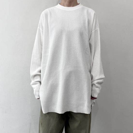 トゥジューtoujours Loose Fit UndershirtワッフルT WOMEN'S】TOUJOURS（トゥジュー）“Loose Fit Undershirt -WAFFLE