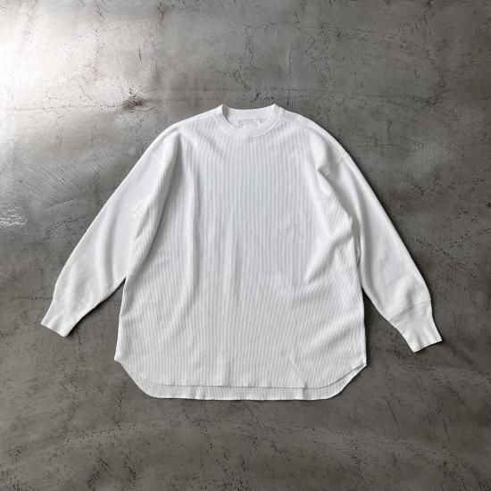 トゥジューtoujours Loose Fit UndershirtワッフルT WOMEN'S】TOUJOURS（トゥジュー）“Loose Fit Undershirt -WAFFLE