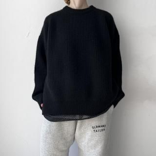TOUJOURS Rib Stitch Crew Neck Big Pullover / Black<img class='new_mark_img2' src='https://img.shop-pro.jp/img/new/icons64.gif' style='border:none;display:inline;margin:0px;padding:0px;width:auto;' />