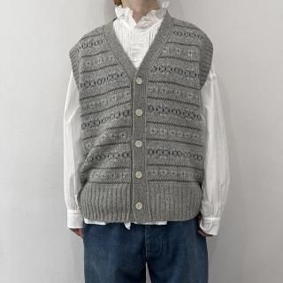 TOUJOURS Fair Isle Cardigan Vest<img class='new_mark_img2' src='https://img.shop-pro.jp/img/new/icons64.gif' style='border:none;display:inline;margin:0px;padding:0px;width:auto;' />