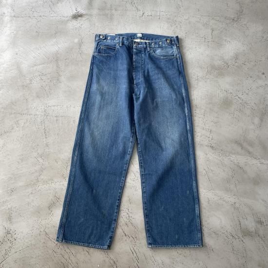 chimala WAIST ADJUSTABLE DENIM PANTS(UNISEX)/ Smoky Blue