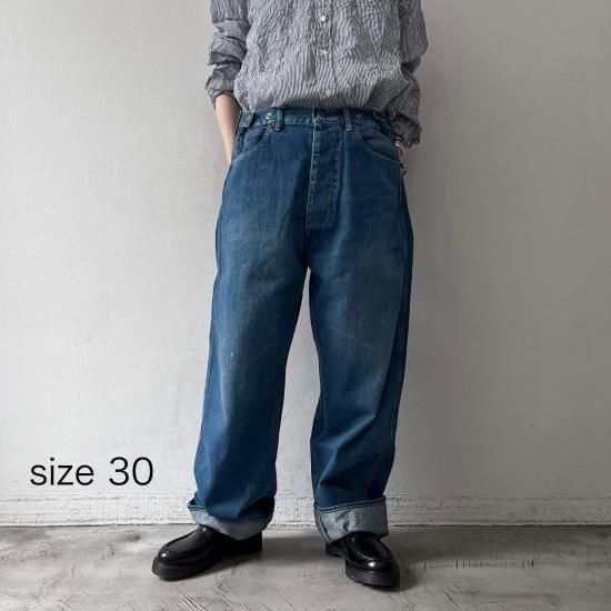chimala WAIST ADJUSTABLE DENIM PANTS(UNISEX)/ Smoky Blue