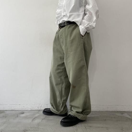 chimala US ARMY HERRINGBONE OFFICER TROUSERS(UNISEX) - ＋ING