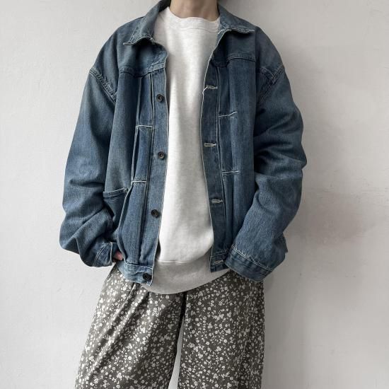 chimala DENIM SHORT JACKET(UNISEX) - ＋ING MARKET
