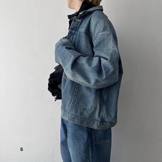 chimala DENIM SHORT JACKET(UNISEX) - ＋ING MARKET