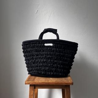 R&D.M.Co- <br> COTTON WOOL FRILL MARCHE BAG  / Black<img class='new_mark_img2' src='https://img.shop-pro.jp/img/new/icons64.gif' style='border:none;display:inline;margin:0px;padding:0px;width:auto;' />