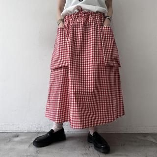 R&D.M.Co-<br> GINGHAM CHECK POCKET SKIRT / Red<img class='new_mark_img2' src='https://img.shop-pro.jp/img/new/icons64.gif' style='border:none;display:inline;margin:0px;padding:0px;width:auto;' />