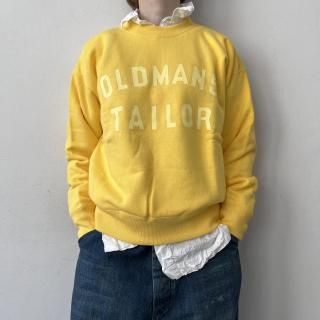 OLDMAN'S TAILOR <br> OMT RUBBER PRINT CREW SWEAT / YELLOW