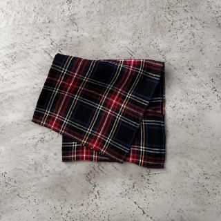 R&D.M.Co-   LINEN TARTAN CHECK HANDKERCHIEF