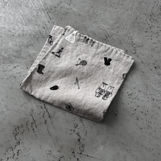 R&D.M.Co- B.S EMBROIDERY LINEN HAND STITCH  HANDKERCHIEF